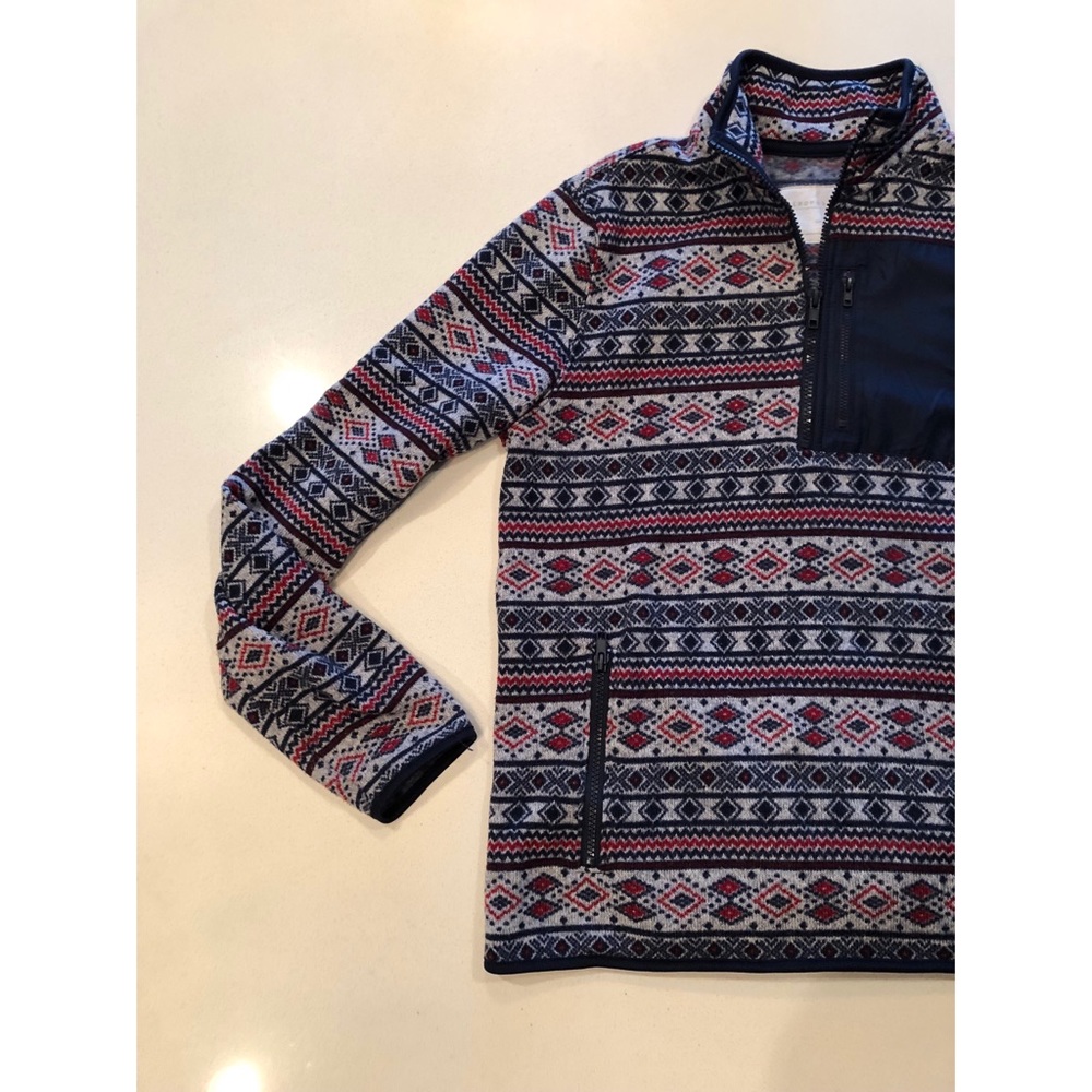 Patterned fleece sweatshirt - Picture 1 of 6